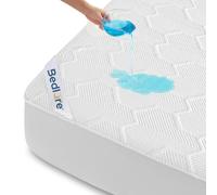 BEDLORE Protège Matelas 180x200 cm, Imperméable Housse de Matelas Bonnet jusqu'à 40 cm avec Élasticité Tout Autour, Alèse Souple et Respirant Couvre Matelas, Certifié Oeko-TEX, Protege Matelas Blanc