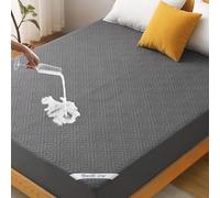BEDLORE Protège Matelas 180x200 cm, Imperméable Housse Protection Matelas Bonnet 40 cm avec Élasticité Tout Autour, Protege-Matelas Certifié Oeko-TEX, Alèse Souple et Respirant Drap Housse (Gris)