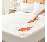 BEDLORE Protège Matelas 90x190 cm, Imperméable Housse Protection Matelas Bonnet 30 cm avec Élasticité Tout Autour, Protege-Matelas Certifié Oeko-TEX, Alèse Souple et Respirant Drap Housse, Blanc