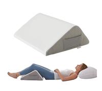 Bedluxe Coussin de genou pour dormir sur le dos, coussin cale en mousse à mémoire de forme pour jambes post-chirurgie, coussin triangulaire pour soutien du genou, élévation des jambes, soulagement des