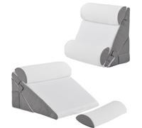 Bedluxe Lot de 4 oreillers de lit réglables en mousse à mémoire de forme post-chirurgie pour le dos, le cou, le soulagement de la douleur dans les jambes, pour dormir, s'asseoir dans le lit, reflux