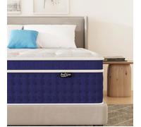 Bednew Hybride Matelas 160x200cm, Extra Épaisseur 30cm, Ressorts Ensachés, Matelas Mousse à Mémoire de Forme, 7 Zones, 101 Nuits