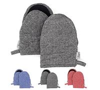 Bedogni Reggio Emilia Gants de Four et Barbecue en Coton épais avec Prises en Silicone Anti-Chaleur, pouvant être accrochés,Gants de Cuisine pour Cuisiner