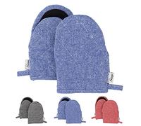Bedogni Reggio Emilia Gants de Four et Barbecue en Coton épais avec Prises en Silicone Anti-Chaleur, pouvant être accrochés,Gants de Cuisine pour Cuisiner