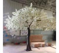 BEDOIN Arbres artificiels en fleurs de cerisier blanc - Faux arbre à souhaits de style japonais pour fenêtre d'hôtel - Décoration intérieure ou extérieure - 2 m x 1,8 m