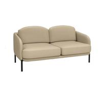 BEDOIN Canapé causeuse confortable, fauteuil moderne du milieu du siècle en cuir avec coussins, canapé 2 places pour petit espace salon, chambre à coucher, appartement B