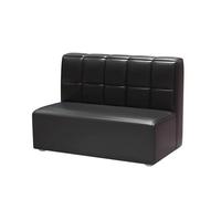 BEDOIN Canapé causeuse moderne du milieu du siècle - Petit canapé de bureau - Canapé causeuse en similicuir noir - Fauteuil de salon - Fauteuil de salon - Chambre à coucher 1