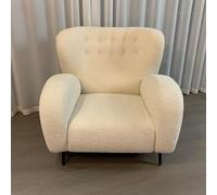 BEDOIN Canapé-chaise, canapé simple de luxe léger en peau d'agneau chaise de loisirs moderne simple salon designer crème Lazy Sofa Chair B