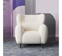 BEDOIN Canapé-chaise, canapé simple de luxe léger en peau d'agneau chaise de loisirs moderne simple salon designer crème Lazy Sofa Chair A