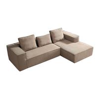 BEDOIN Canapé Modulaire À Siège Profond Surdimensionné, Canapé Nuage, avec Pouf, sans Assemblage Requis, pour Salon Chambre Appartement apricot-275 * 175 * 60cm