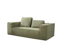 BEDOIN Canapé Modulaire À Siège Profond Surdimensionné, Canapé Nuage, avec Pouf, sans Assemblage Requis, pour Salon Chambre Appartement green-200 * 100 * 60cm