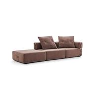 BEDOIN Canapé modulaire minimaliste, confortable à assise profonde, combinaison libre, matelas de couchage, chaise lit, confortable et portable, pour salon, chambre à coucher, marron, 85 x 90 x 250 cm