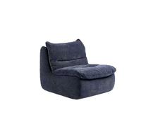 BEDOIN Canapé paresseux à compression sous vide, fauteuil poire décontracté, à un seul sol, pour salon, appartement, coin lecture, salle de jeux et cinéma, bleu, 155 x 100 x 73 cm