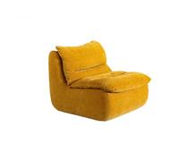 BEDOIN Canapé paresseux à compression sous vide, fauteuil poire décontracté, à un seul sol, pour salon, appartement, coin lecture, salle de jeux et cinéma, jaune, 155 x 100 x 73 cm