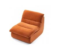 BEDOIN Canapé paresseux à compression sous vide, pouf poire décontracté, à un seul sol, pour salon, appartement, coin lecture, salle de jeux et cinéma, orange, 100 x 80 x 80 cm