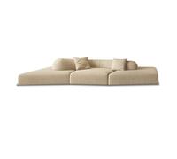 BEDOIN Canapé sectionnel surdimensionné pour salon, canapé nuage minimaliste, canapé modulaire d'angle incurvé, design incurvé élégant, mousse haute résilience pour Ultimate C, beige, 122 x 370 x 115
