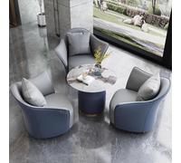 BEDOIN Chaises De La Réception Et des Tables Négociation dans Zone Repos, Canapé du Hall D'entrée L'hôtel Haute Qualité, Matériau en Cuir, Table Basse Ronde E