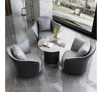 BEDOIN Chaises De La Réception Et des Tables Négociation dans Zone Repos, Canapé du Hall D'entrée L'hôtel Haute Qualité, Matériau en Cuir, Table Basse Ronde F