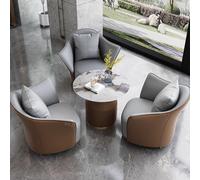 BEDOIN Chaises De La Réception Et des Tables Négociation dans Zone Repos, Canapé du Hall D'entrée L'hôtel Haute Qualité, Matériau en Cuir, Table Basse Ronde A