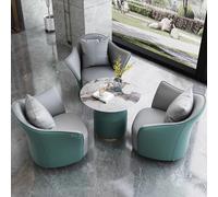 BEDOIN Chaises De La Réception Et des Tables Négociation dans Zone Repos, Canapé du Hall D'entrée L'hôtel Haute Qualité, Matériau en Cuir, Table Basse Ronde D