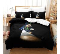 BEDPOCHY Imprimé 3D Luigi's Parure De Lit Microfibre Super Douce Et Respirante Set De Housse De Couette 3 Pièces Et Taie d'oreiller King(220x240cm)