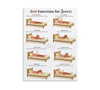 Bedridden Recovery Exercise Chart Range of Motion Guide Canvas Wall-Art for Rehabilitation Center Hospital Room(Unframed,16x24inch(40x60cm))