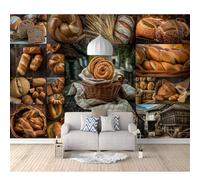 Bedroom Mural Self-adhesive Wallpaper 3D Bread-themed toast dessert 100x70cm Photo Modern Living Room Wall Background Tv Sofa Study Home Decoration Art