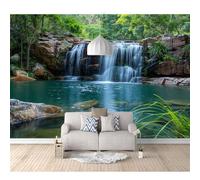 Bedroom Mural Self-adhesive Wallpaper 3D Landscape: Mountain, Waterfall, Tree, Nature 100x70cm Photo Modern Living Room Wall Background Tv Sofa Study Home Decoration Art