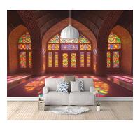 Bedroom Mural Self-adhesive Wallpaper 3D Stained glass windows for ancient buildings 100x70cm Photo Modern Living Room Wall Background Tv Sofa Study Home Decoration