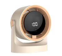 Bedroom Table Fan, 100 Speed Digital Display, Portable Desktop Air Cooler, Adjustable Circulator Fan, for Home Apartment Dormitory Office Travel Camping Nightstand Hotel Use Personal Cooling Comfort