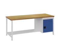 Bedrunka+Hirth Établi gris clair / bleu de sécurité l.2000xH859xP750 mm hêtre Multiplex 40 mm 1 Quantité:1