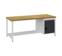 Bedrunka+Hirth Établi gris clair, RAL7035/gris anthr.,RAL7016 l.2000xH859xP750 mm hêtre Multipl Quantité:1