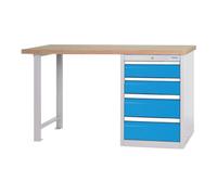 Bedrunk Hirth Bedrunk Hirth Établi modulaire avec bloc de tiroirs 4 tiroirs L×P×H 1500×750×859 mm Quantité:1