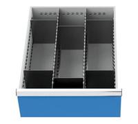 Bedrunk Hirth Bedrunk Hirth Insert de tiroir Série 500 avec rails centraux et cloisons pour façades de 200 mm Quantité:1