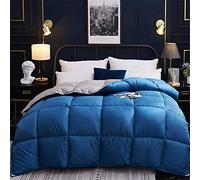 BEDSETS Tte Légère Été 4 Saisons 220x240cm Hypoallergénique Bicolore Gris Foncé + Gris Clair Couette De Lit Réversible 2 Personnes Couverture D'été d'hiver (Bleu,150x200cm 1.5 kg)