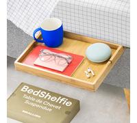 BedShelfie L'étagère de Chevet Originale - 9 Couleurs / 4 Tailles - Créée par Un Imaginieur Disney, Bambou Effet Chêne, Couleurs Bambou