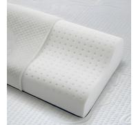 Bedshire Pillow Coussin cervical pour dormir oreiller orthopédique pour cou avec mousse à mémoire de forme HD perforée et taie d'oreiller en tissu respirant et thermorégulant de 13 cm de haut fabriqué