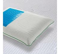 Bedshire Pillow Coussin cervical pour dormir orthopédique rafraîchissant oreiller avec mousse à mémoire de forme HD taie d'oreiller en coton avec gel thermorégulateur amovible de 13 cm de haut