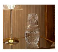 Bedside Carafe à eau avec ensemble de verre pour table de chevet, élégante carafe en verre avec verres pour chambre à coucher et nuit