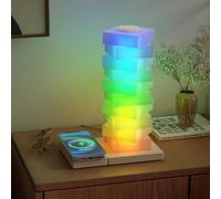 Bedside Lamp with Wireless Charger LED Mood Lighting for Bedroom Luminos Cube Table Lamp 16 Colors Changing Touch Control Dimmable Night Light