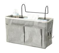 Bedside Organizer - Hangable Adjustable Portable Pocket | Bedside Cloth Hanging Basket Bed | Bed Clutter Sorting Storage Bag Book Storage For Baby Bottle Diaper Phone Bedroom Nursery Hospital