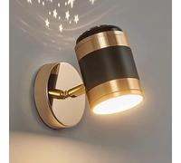 Bedside Reading Wall Lamp with 360° Lighting Angle Adjustment Wall Light Gold Metal Wall Sconce Modern Led Wall Lantern for Bedroom Living Room Study Room Corridor Dining Room Restaurant (Size/Warm Li