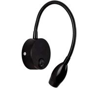 Bedside Reading Wall Light Flexible Wall Sconce Lighting with Switch Gooseneck Wall Lamp Focused Bed Reading Wall Lights Night Lamps for Bedroom Living Room Study Hotel/Black 3000K