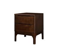 Bedside Table Lockers Bedroom Lockers Rounded Corner Design 2 Drawers Easy to Clean Suitable for The Bedroom Living Room Two Colors Optional End Tables Bedroom (A)