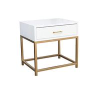Bedside Table Lockers Modern Style Bedroom Lockers Rounded Corner Design 2 Drawers Easy to Clean Suitable for The Bedroom Living Room End Tables Bedroom (Color : A)