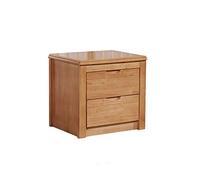 Bedside Table Lockers Solid Wood Bedside Table Bedroom Lockers 2 Drawers Easy to Clean Suitable for The Bedroom Living Room End Tables Bedroom