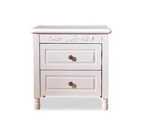 Bedside Table White Bedside Table Lockers Bedroom Lockers Rounded Corner Design 2 Drawers Easy to Clean Suitable for The Bedroom Living Room End Tables Bedroom