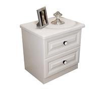 Bedside Table White Lockers Lockers 2 Drawers Bedroom Lockers Easy to Clean Suitable for The Bedroom Living Room End Tables Bedroom