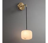 Bedside Wall Sconces Copper Wall Sconces Marble Shade Bedrooms Sconces Wall Decor Wall Lights Natural Stone Wall Lamps for Bedroom Living Room Hallway Background Wall(Dark Color)/K Color