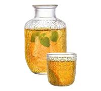 Bedside Water Carafe | Nightstand Drinking Pitcher - Glass Bedside Water Carafe | For Wine Liquids Bedroom Bathroom Home Kitchen Dining Party